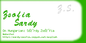 zsofia sardy business card